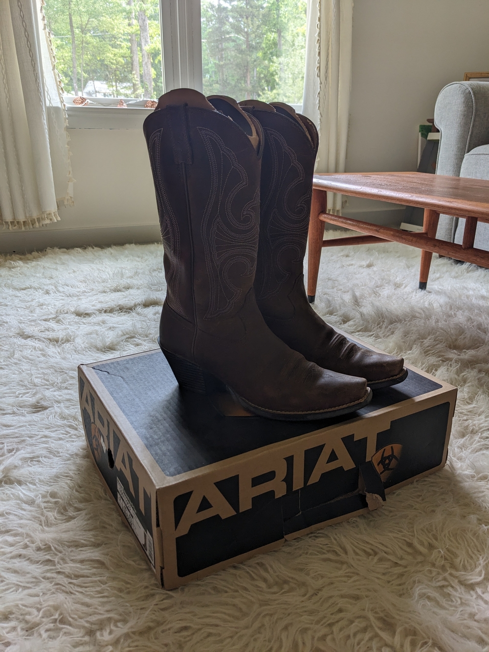 Ariat Brown Leather Western Boots